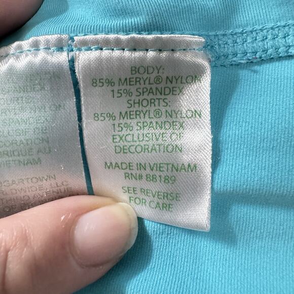 Lilly Pulitzer Luxletic Aila Skort Sz L Blue Multi Floral Print UPF50+ Nylon - Picture 6 of 10